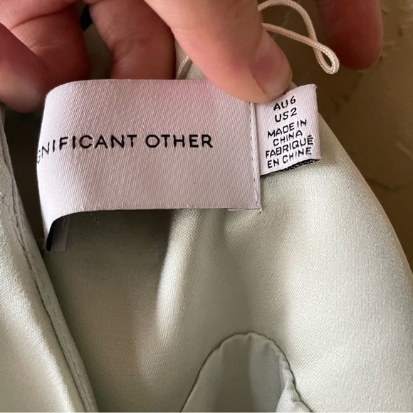 SIGNIFICANT OTHER
Azure One-shoulder Mini Dress In Green-lt - Picture 5 of 7